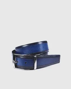 Двусторонний мужской ремень темно-синего и черного цвета Olimpo, мультиколор