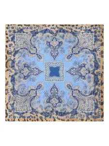 Шелковый платок-паше с принтом пейсли Etro, синий