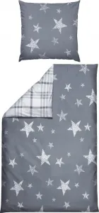 Двустороннее постельное белье серое 1x 155x240 см + 1x 80x80 см Erwin Müller