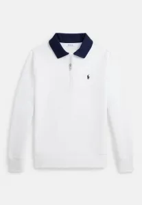Тканевая толстовка с воротником, двойной вязки, размер 714y. Polo Ralph Lauren, White