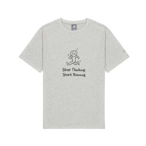 New Balance Футболка унисекс вересково-серого цвета