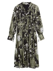 Платье-миди с цветочным принтом и поясом Lottie Reiss, цвет Green Multicolor