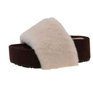 Puppytown Скользостойкие износостойкие шлепанцы женские бежевые, цвет Beige