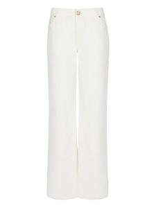 Balmain джинсы с нашивкой-логотипом, белый