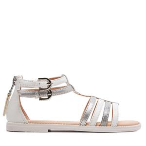 Сандалии Geox J Sandal Karly Girl J7235D 054AJ C1Z1N S White/Lt Silver, серебристый/белый