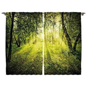 Штора twentyfour Wald IV (2 шт), 245 см, зеленый