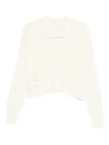 Кардиган с V-образным вырезом Ma'Ry'Ya, белый