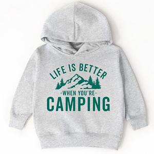Толстовка для малышей Life is better when you're camping The Juniper Shop, Heather Grey