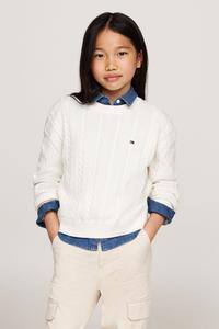 Джемпер из 100% органического хлопка с косами Tommy Hilfiger, бежевый