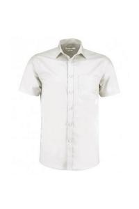Рубашка из поплина с короткими рукавами Kustom Kit, белый