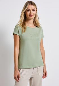 Футболка Street One Print T-shirt, Grün/Mottled Light Green