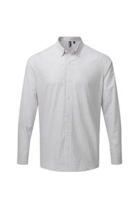 Рубашка в клетку Maxton с длинными рукавами Premier, серебро