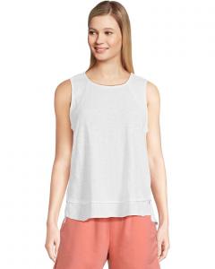 Топ Mod-o-doc Rib Inset Flowy Tank, белый