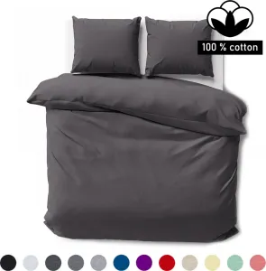 Комплект постельного белья Castle из сатина Мако, 100% хлопок, 135x200, 155x220, 200x200, 200x220, Размер: 200 x 220 см, Цвет: Фиолетовый Cotton Castle