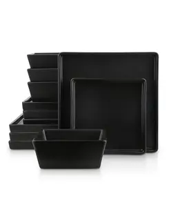 Набор столовых приборов Grace из 12 предметов, сервиз на 4 персоны Stone Lain, black