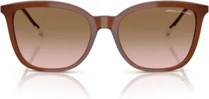 Женские солнцезащитные очки Armani Exchange Ax4151sf с низкой переносицей и оправой в форме бабочки, Opal Dark Brown/Pink Gradient Grey