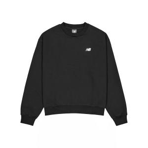 Свитшот с вышитым логотипом и круглым вырезом New Balance, черный