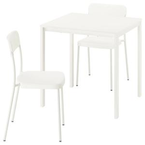 Стол и 2 стула VIHALS/VIHALS IKEA, 74x74 см, белый