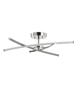 Современный интегрированный светодиодный подвесной светильник Crucis 31,5 дюйма Jonathan Y, chrome