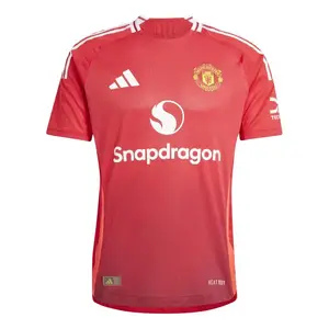 Футболка manchester united 24 25 подлинные домашние футбольные майки азиатские размеры Adidas, красный