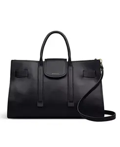 Большая сумка-мешок с открытым верхом из искусственной крокодиловой кожи St Pancras Lane Radley London, черный