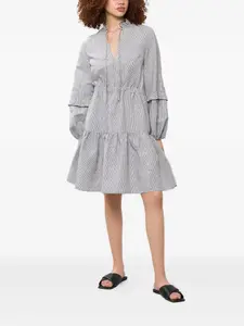 Мини-платье Diora в полоску с оборками Ivy Oak, белый