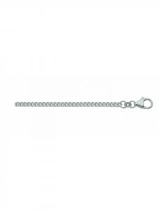 Adeliás Женское колье из серебра 925 пробы с плоским плетением, диаметр 1,8 мм