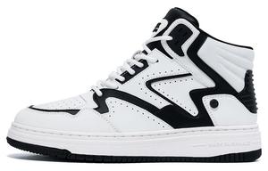 FAIRWHALE Высокие скейтерские кроссовки мужские бело-черные (с амортизацией), цвет White Black (Padded)