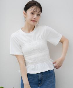 Футболка со сборками Noela, цвет Off White