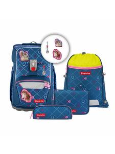 Step by Step Огромный школьный рюкзак Horse Lima, 5 предметов, синий