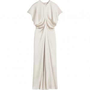 TOTEME Женское короткое платье с короткими рукавами pearl white