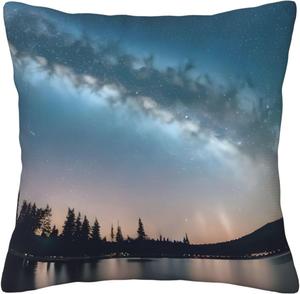 CarXs Подушка с двусторонним принтом "Ночное небо и деревья" Night Sky and Trees