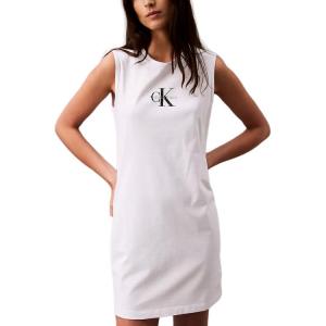 Женское платье без рукавов ярко-белое Calvin Klein, белый