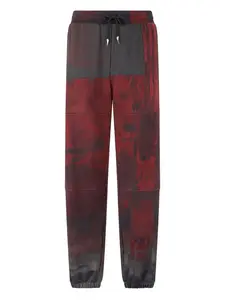 Брюки с завязками от брызг краски Roberto Cavalli, красный