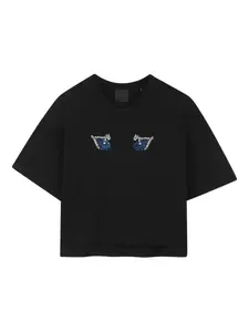 Декорированная футболка Givenchy Kids, черный
