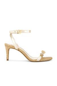 Босоножки на среднем каблуке Aurora от Schutz, platina