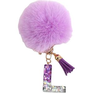 Градиентный блестящий брелок-кукла с буквами, плюшевый кулон, высота 9 см Mise