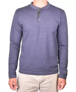 Винтажная мужская рубашка-хенли Burn Out Slub 1943 года Vintage 1946, синий