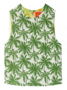 La DoubleJ укороченный топ Aria с принтом, белый