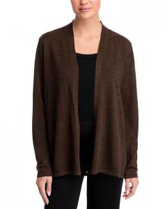 Eileen Fisher Шерстяной кардиган с открытой передней частью, коричневый