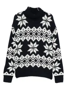 Свитшот с вышивкой в виде снежинки THE NEW SOCIETY, синий