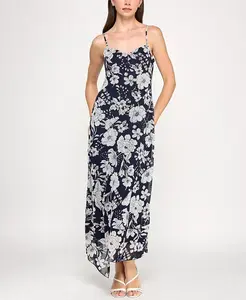 Платье макси с V-образным вырезом без рукавов для юниоров ROW A, синий