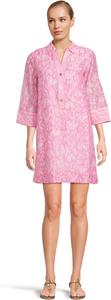 Платье Lilly Pulitzer Daphnie Tunic Dress, Rousseau Pink Tulip To Tango Engineered Woven Dress