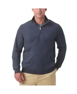 Большая и высокая флисовая толстовка с четвертью молнии Kingsize, синий