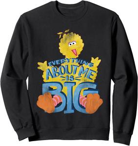Толстовка «Улица Сезам: Большая Птица. Все обо мне» Sesame Street, черный