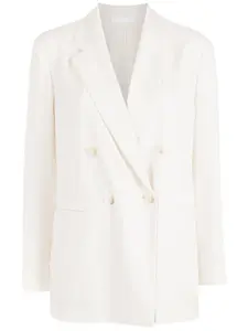 Двубортный блейзер BOSS, белый