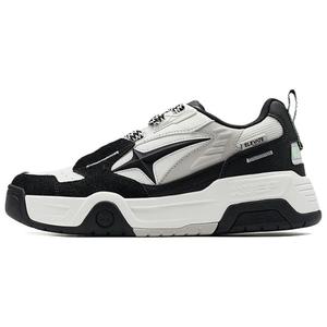 XTEP Низкие, износостойкие, противоскользящие кроссовки для скейтбординга, мужские, черные, белые, серые