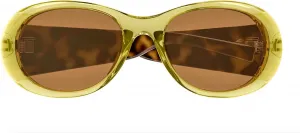 Солнцезащитные очки Saint Laurent SL 736-005, зелёные/гаванские, квадратной формы