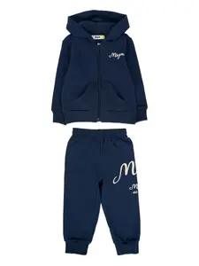 Спортивный костюм с вышитым логотипом MSGM Kids, синий