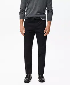 Мужские классические хлопковые брюки Mango, синий